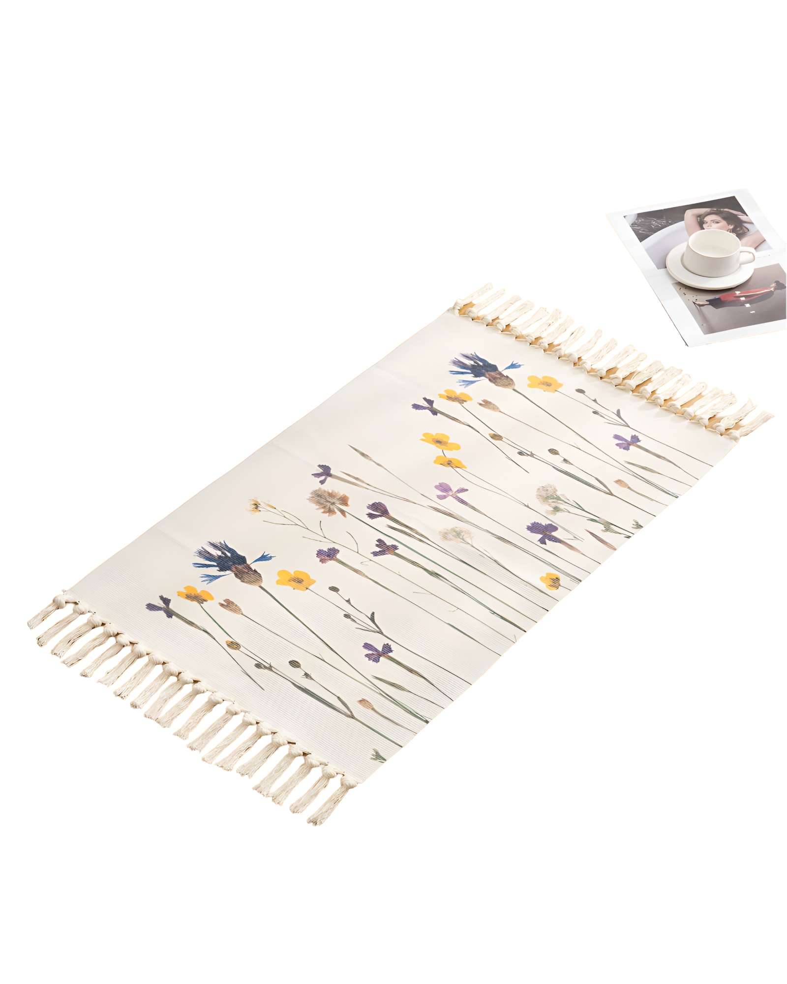 Genérico - Set De 3 Alfombras De Lino 60X90 Cm Para Bajada De Cama V5