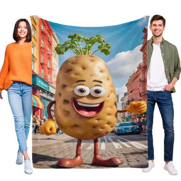 Patata Graciosa anti-pilling, suave, ligera, esponjosa y acogedora de lujo para hogar y cocina – Perfecta para niños y adultos,50X70cm