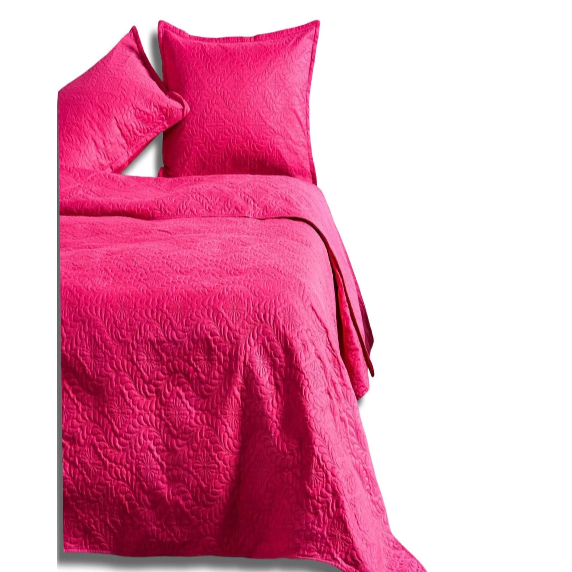 Alonso - Cubrecama Quilt De Verano Super Elegante King - Super King 250 X 270 Cm Color Fucsia