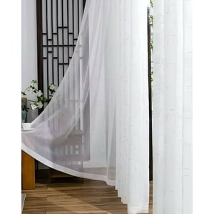 Genérico - Pack De Visillo Transparente Con Textura 140X230Cm
