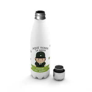 Creango - Botella Agua Termica Aqui Toma La Mejor Gendarme De Acero Inoxidable