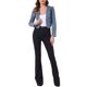 thumbnail image 2 of INSPIRE CHIC Chaqueta Vaquera Recortada para Mujer Abierta sin Cuello Casual Bolero Shrug XS Azul Polvoriento, 2 of 6