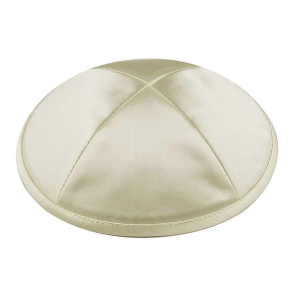 Kippah Zion Judaica Deluxe Color Marfil Satinado 6 5 Cm Para Bodas