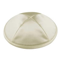 Zion Judaica Ltd - Kippah Zion Judaica Deluxe, Color Marfil Satinado, 6,5 Cm, Para Bodas