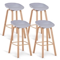 Novahus - Pack 4 Pisos De Bar Estilo Nórdico Gris