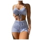 thumbnail image 1 of Conjunto De Bikini A Rayas Con Short Tirantes Finos, 1 of 7