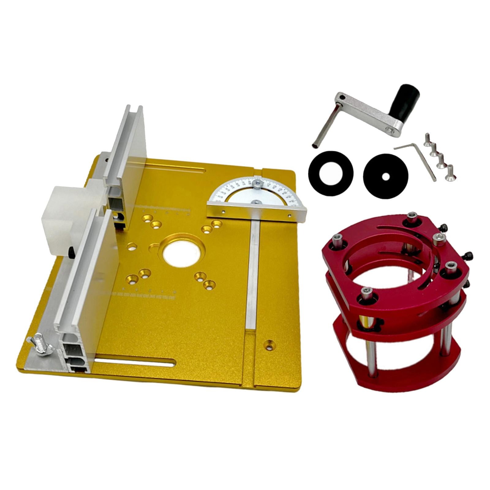 Magideal - Mesa Elevadora De Enrutador Para Carpintería, Máquina De Grabado Recortadora De Grabado, Sistemas De Elevación De Enrutador Para Motores De 64-66mm De Dorado