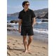 thumbnail image 4 of Conjunto Hombre Polera Polo Manga Corta Short Texturizado Negro, 4 of 7