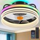 thumbnail image 1 of Ventilador de techo Mpayel de 13 pulgadas con luz LED RGB, sin aspas y control remoto, 1 of 3