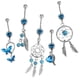 thumbnail image 2 of Rhinestone De 5 Piezas Dreamcatcher Mariposa Hoja Corazón Barriga Ombligo Anillo, 2 of 5
