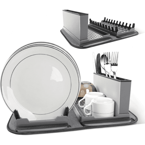 Genérica - Secaplatos Escurridor De Loza Extensible Con Porta Cubiertos