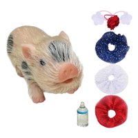 Magideal - Juguete De Cerdo Renacido En Miniatura, Muñeca De Cerdo De Silicona, Mini Cerdito, Lindo Juguete De Muñeca Animal Para Regalo De Cumpleaños, Juego De Estilo B