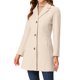 thumbnail image 4 of INSPIRE CHIC Abrigos de Mujer con Botonadura Simple Abrigo Largo de Invierno Gabardina S Blanco Crema, 4 of 6