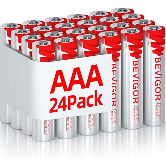 Pilas AAA Litio BEVIGOR 24 Pack 1.5V 1200mAh