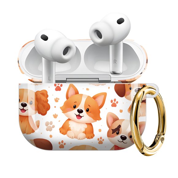 Estuche a prueba de golpes para AirPod Pro 3 SXboxing con llavero de perros adorables