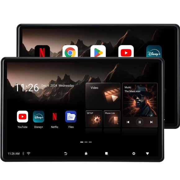 TV para coche Seventour de 14" 4K Android 13 WiFi Bluetooth, 2 piezas