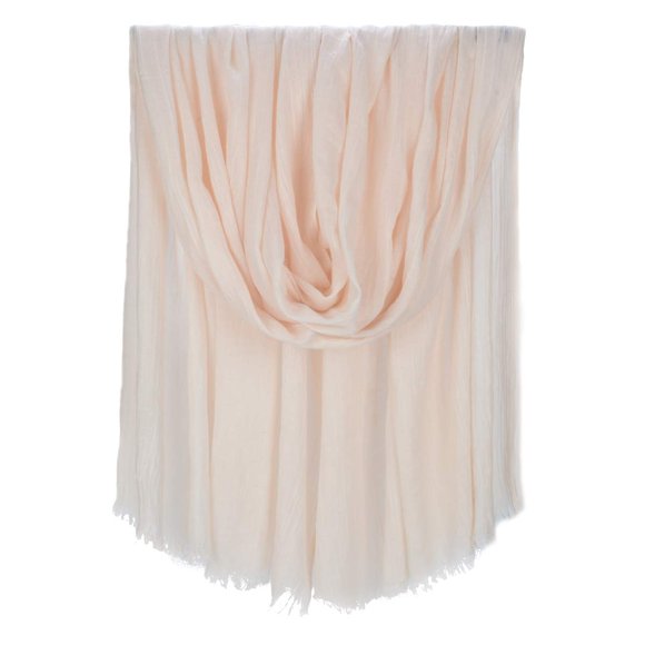 Pañuelo Iristide 190 x 110 cm, envolvente ligero color blanco crema
