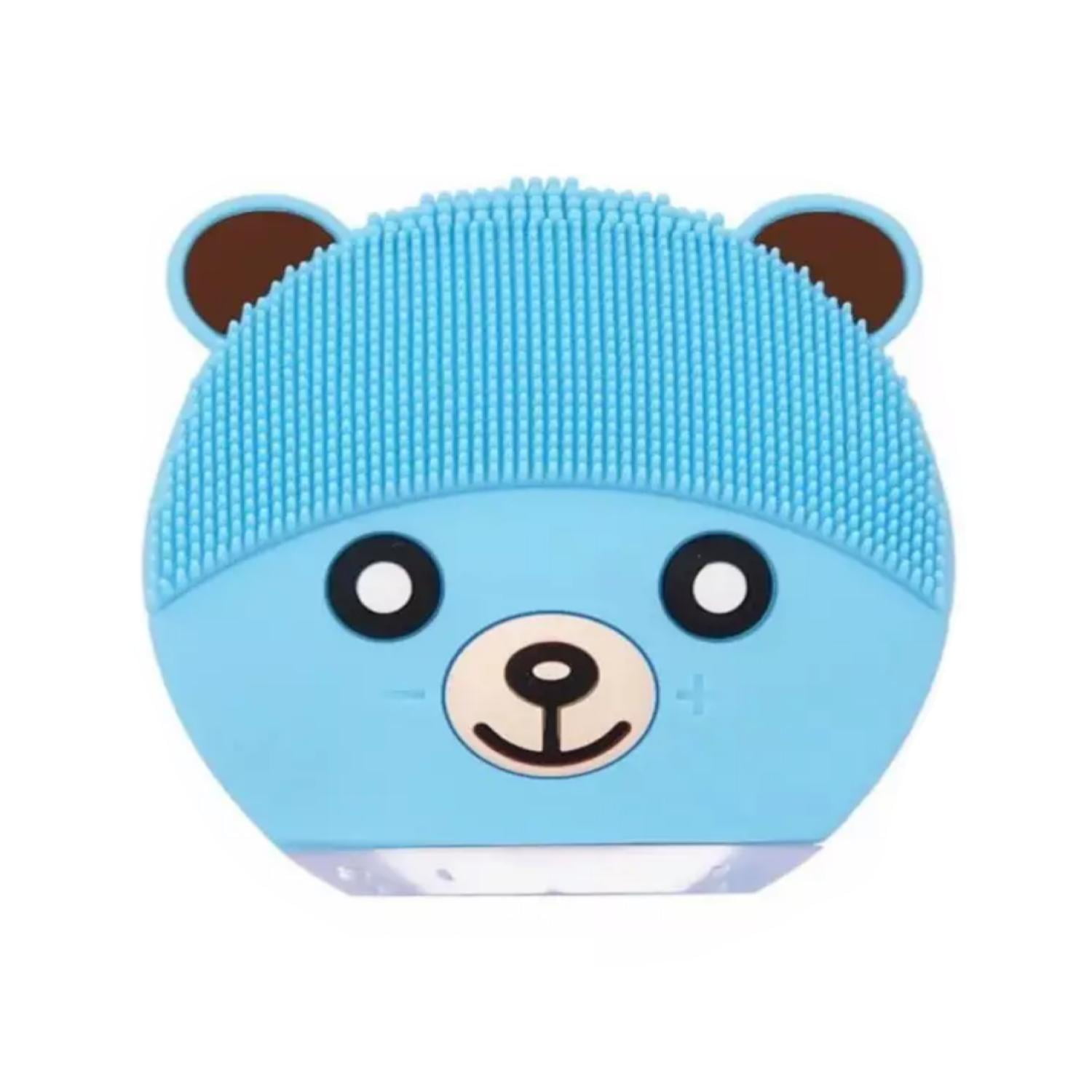 Total E-commerce - Cepillo Limpieza Facial Sonico De Silicona Usb Osito Azul