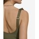 thumbnail image 2 of Traje de baño DKNY para mujer, cuello en V, con volantes, control de barriga, 2 of 2