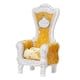 thumbnail image 1 of Sofá Individual Para Casa De Muñecas, Simulado Para Decoración, Accesorios De Jardín De Hadas, Amarillo Y Blanco, 1/12, 1 of 3