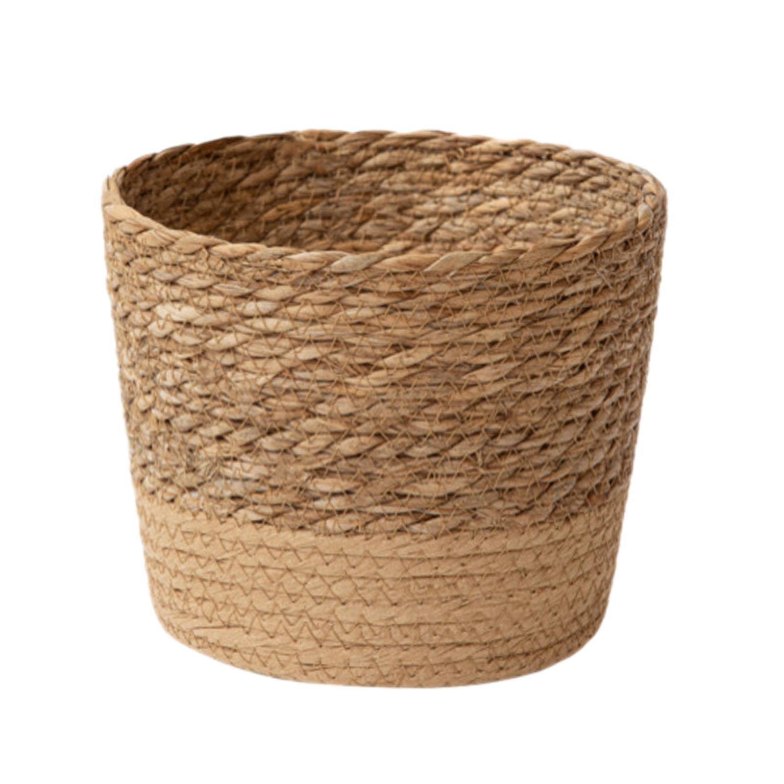 Bothyi - Cesta De Macetero Tejida, Contenedores De Almacenamiento De Decoración Redonda Para Flores De Picnic Al Aire Libre L