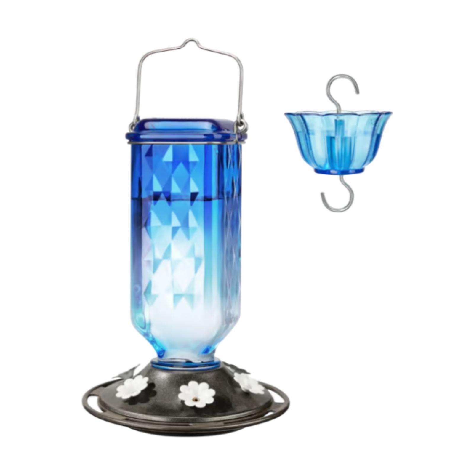 Magideal - Alimentador Colgante De Colibrí Para Decoración Del Jardín Al Aire Libre, Fácil De Instalar El Lavador De Aves De Dispensador De Agua A Prueba De Fuga Azul