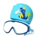 thumbnail image 2 of Gorro De Baño Para Niños Gorro De Baño Gafas De Natación Para Niños Para Nadar Buceo Niños Azul Oscuro, 2 of 3