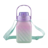 Genérico - Botella De Agua Motivacional 1500Ml Cuadrada Termo Morado