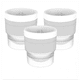 thumbnail image 1 of Molde de máquina de bolas de hielo - conjunto de 3, molde de cubo de hielo redondo, cubos de hielo de esfera de 2,4 pulgadas para whisky, cócteles, borbón (3, blanco), 1 of 3