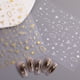 thumbnail image 3 of Xiao Hua Patrón de Lazo de Estrella Dorada Stickers de Uñas Autoadhesivas -10 Hojas, 4.13 X 3.15in Stickers de Uñas de Tema Personalizado, Manualidades de Arte de Uñas DIY Decoración de Empaque de, 3 of 5