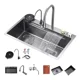 thumbnail image 1 of Fregadero de cocina Empotrado 80x45cm Acero Inoxidable accesorio de cocina Color Gris, 1 of 8