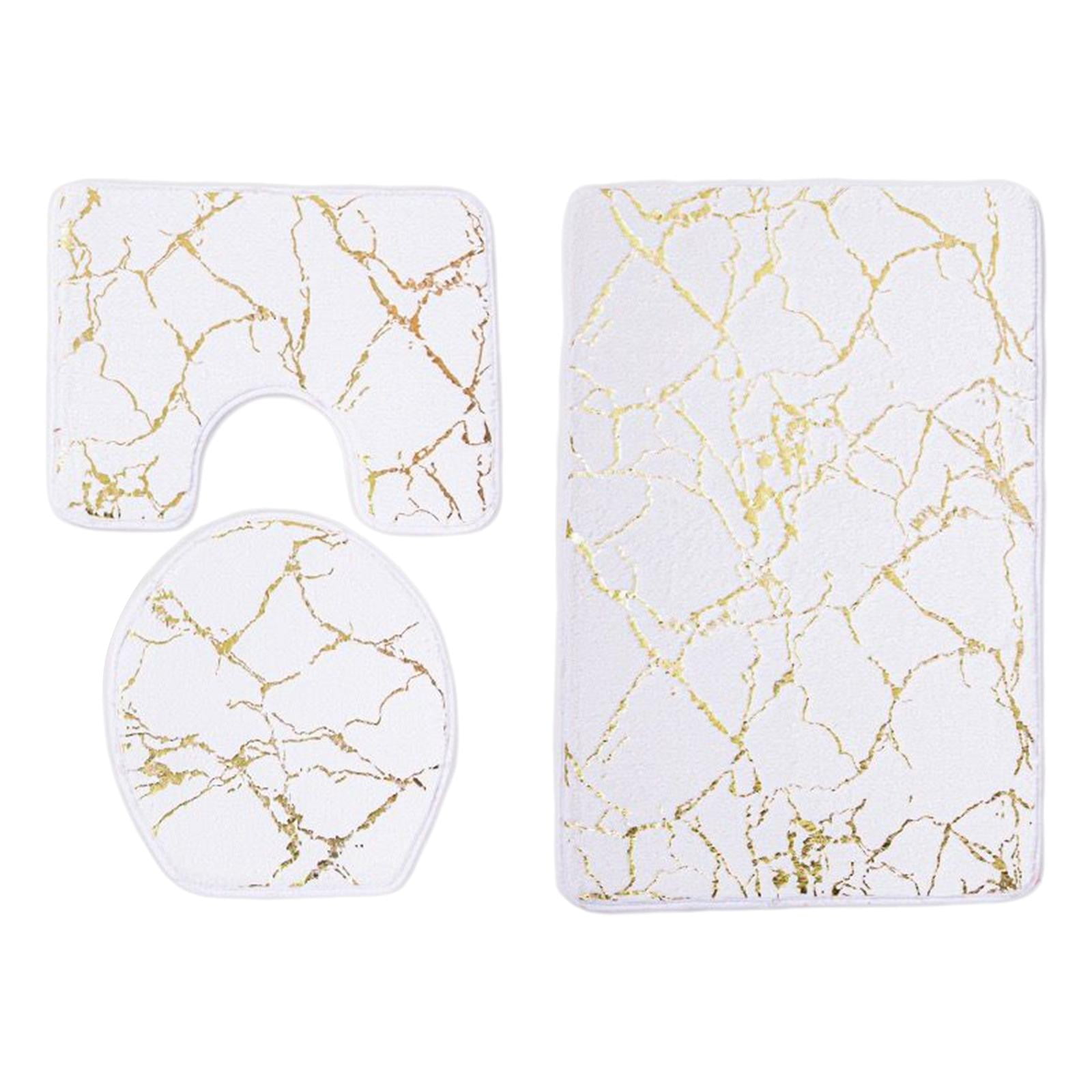 Bothyi - 3 Juegos De Cojines Para Asiento De Inodoro, Decoración Suave, Alfombrilla Para Inodoro, Baño, Color Blanco