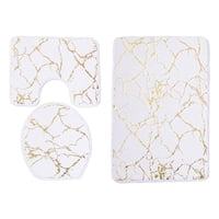 Bothyi - 3 Juegos De Cojines Para Asiento De Inodoro, Decoración Suave, Alfombrilla Para Inodoro, Baño, Color Blanco