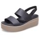 thumbnail image 1 of Sandalias con cuña Crocs Brooklyn Low Black/Mushroom para mujer, 1 of 6