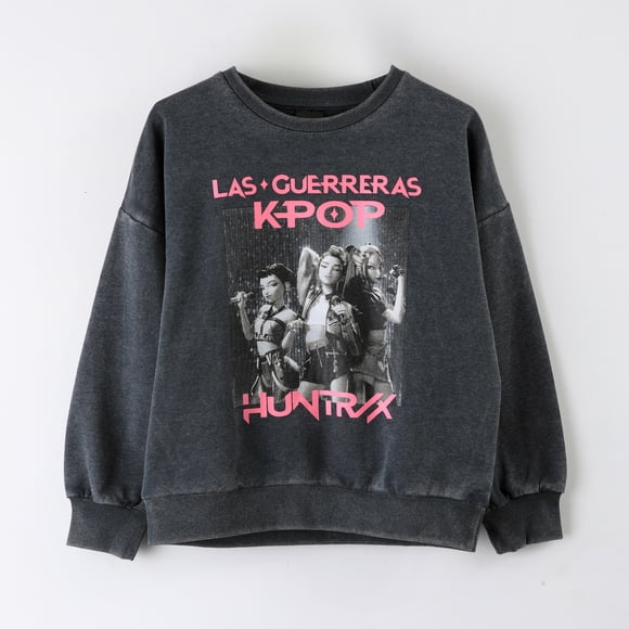 Polerón Cerrado Niña Kpop Demon Hunters Lavado Gris