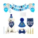 thumbnail image 1 of Artículos para fiestas de cumpleaños de perros, pañuelo para cumpleaños de perros, niño con sombrero de número para fiesta de cumpleaños de perro, pajarita, juguete para pastel, globos de Pawty Paw, p, 1 of 5