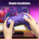 thumbnail image 5 of Funda para controlador de PlayStation 5, funda de silicona antideslizante para el mando de PS5 con tapones para el pulgar, protectores para el joystick y adhesivo envolvente para la funda-morado, 5 of 8