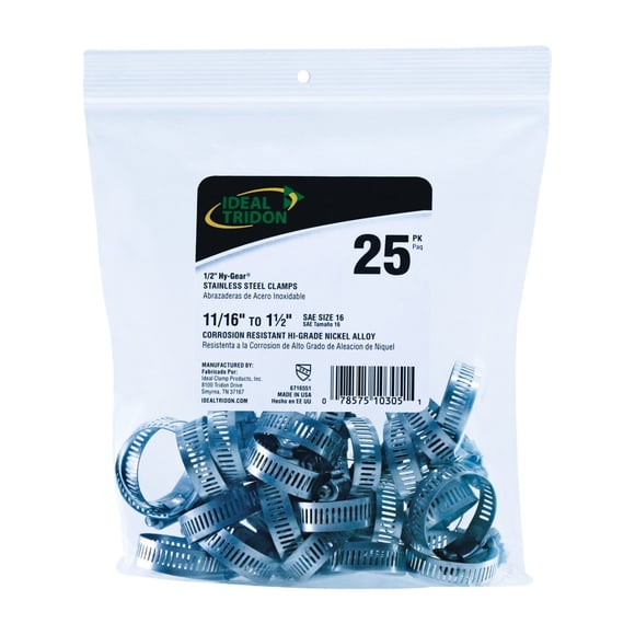 Abrazadera de manguera IDEAL TRIDON Hy-Gear 67-6 11/16"-1.5"