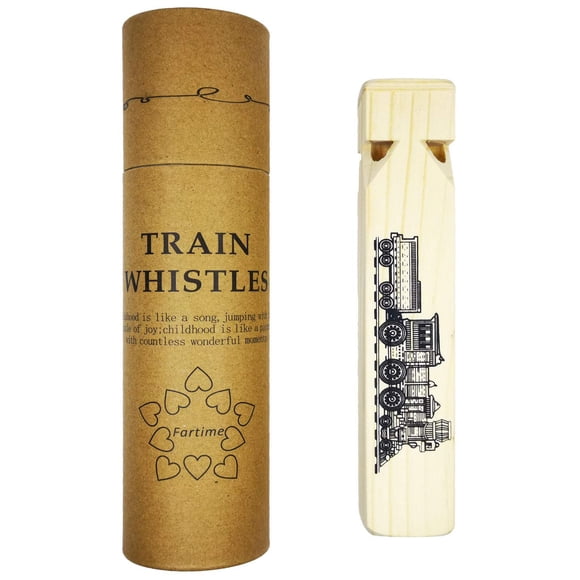 Silbato De Tren De Madera 19 Cm Con Caja De Regalo Y 4 Tonos