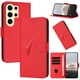 thumbnail image 1 of Funda Cartera Fibra de Carbono para Samsung Galaxy S24 Ultra con Soporte y Cierre Magnético Rojo, 1 of 6