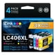 thumbnail image 1 of Cartuchos de tinta E-Z Ink LC406XL LC406 para impresora Brother (paquete de 4), 1 of 8