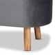 thumbnail image 5 of Otomana Baxton Studio Simone tapizada en tela de terciopelo gris, 5 of 8