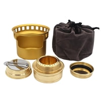Ioensy - Spirit Stove Con Bolsa De Almacenamiento Accs Multifuncional Para Camping Uso Doméstico Dorado