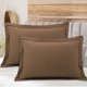thumbnail image 1 of FUNDAS DE ALMOHADA DE OXFORD DE MICROFIBRA SUAVE 1800 DE REGALWOVEN 2PCS, ESTÁNDAR MARRÓN, 1 of 7