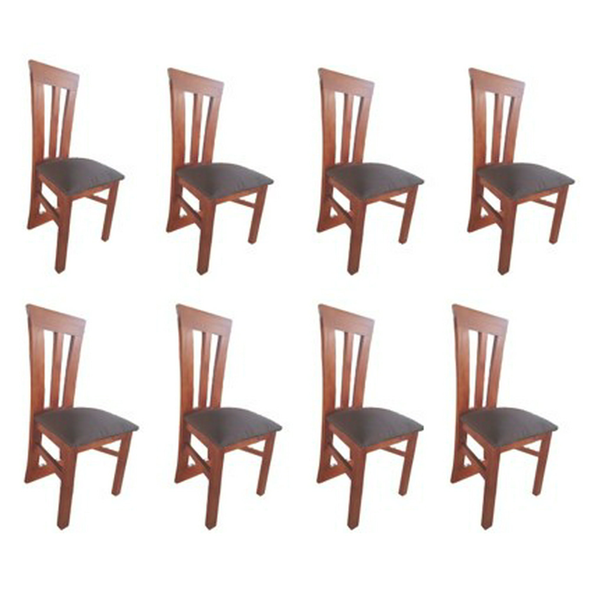 Koliat - Pack 8 Sillas Elegant Caramelo Tapiz Café
