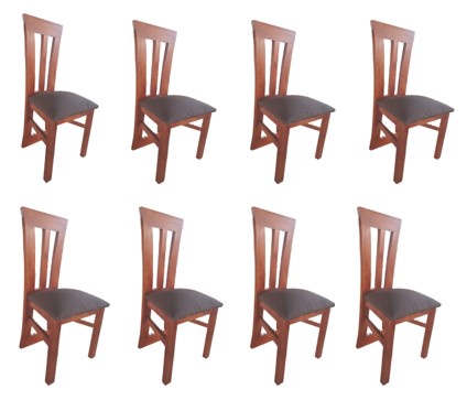 Koliat - Pack 8 Sillas Elegant Caramelo Tapiz Café