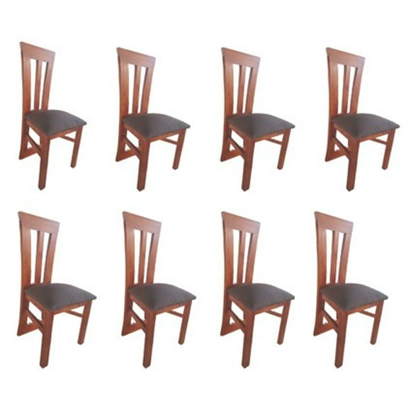 Pack 8 Sillas Elegant Caramelo Tapiz Café