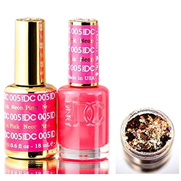 Set de esmalte en gel DAISY DND DC Pinks 15 mL + glitter