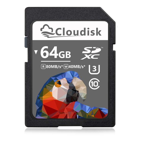 Tarjeta SD Cloudisk 64GB SDXC UHS-I C10, U3, V30 4K UHD