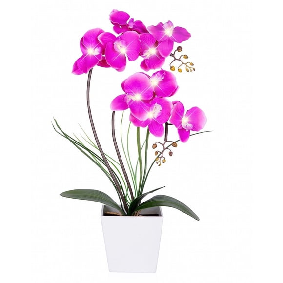 Lámpara Orchid HOMESEASONS con iluminación LED artificial, color morado